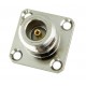 Разъем N-KFB3 female на корпус фланец 25*25мм RG402