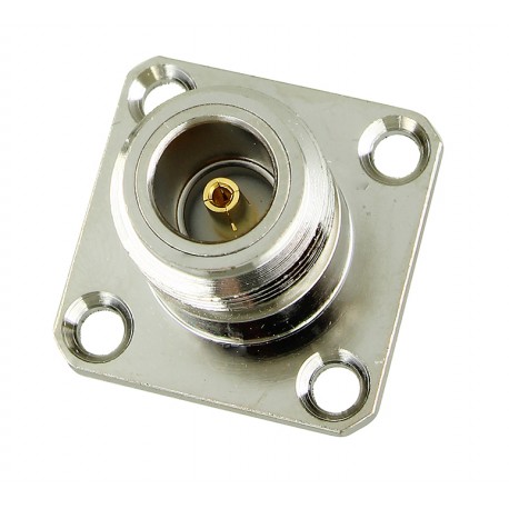 Разъем N-KFB3 female на корпус фланец 25*25мм RG402