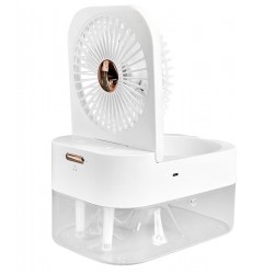 Вентилятор настольный JX-001 с функцией охлаждения и увлажнения воздуха 4000mAh (с вcnh. аккум.) (Белый)