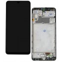 Дисплей для Samsung M325 Galaxy M32, черный, с рамкой, High Quality, original LCD size, (OLED)