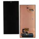 Дисплей для Samsung S918 Galaxy S23 Ultra, черный, без рамки, оригинал (переклеенное стекло)