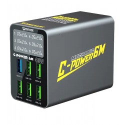 Сетевое зарядное устройство Mechanic C-Power 6M, 40 Вт, Quick Charge, 6 портов