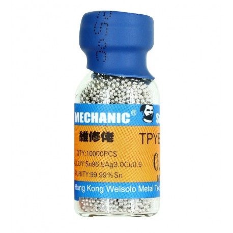 BGA-шарики Mechanic XZW10, 0,76 мм, 10 000 шт., бессвинцовые BGA-шарики Mechanic XZW10, 0,76 мм, 10 000 шт., бессвинцовые