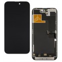 Дисплей для Apple iPhone 14 Pro Max, чорний, із сенсорним екраном, з рамкою, High quality, SL-OLED
