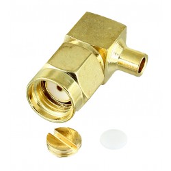 Разъем RP-SMA-JBW2 Male угловой на кабель RG405 Разъем RP-SMA-JBW2 Male угловой на кабель RG405