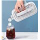 Силиконовая форма для льда на 17 шариков ICE CUBE TRAY / Бутылка переносная для круглого льда (Розовый)