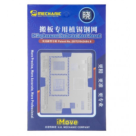 BGA-трафарет для реболлінгу Mechanic iMove 05 для Apple iPhone XR, iPhone XS, iPhone XS Max, A12