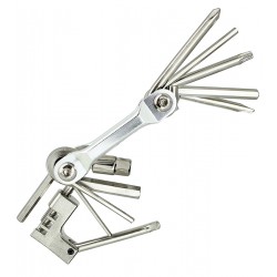 Мультитул для ремонту велосипеда, набір ключів 11 в 1, срібний