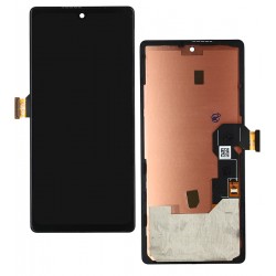 Дисплей для Google Pixel 6a, чорний, без рамки, с широким ободком, High Quality, (OLED) GX7AS, GB62Z, G1AZG