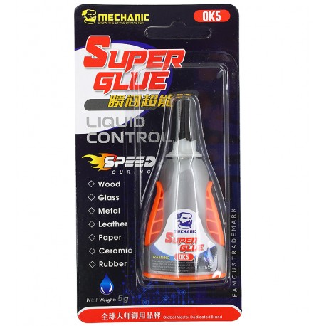 Суперклей Mechanic OK5, 10 мл, быстросохнущий Суперклей Mechanic OK5, 10 мл, быстросохнущий