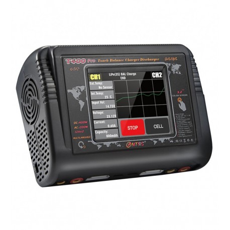 Зарядное устройство HTRC T400 Pro DUO, AC 200W, DC 400W