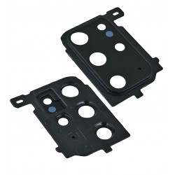 Скло камери Samsung G985 Galaxy S20 Plus, чорний колір, з рамкою, cosmic black