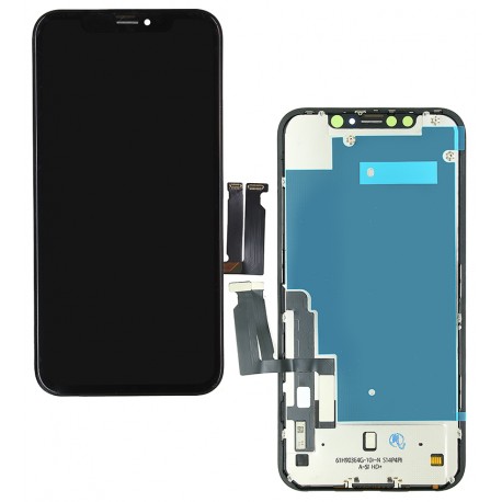 Дисплей для Apple iPhone XR, чорний, з сенсорним екраном, з рамкою, (TFT), ZY-IN CELL HD+ Дисплей для Apple iPhone XR, чорний, з сенсорним екраном, з рамкою, (TFT), ZY-IN CELL HD+