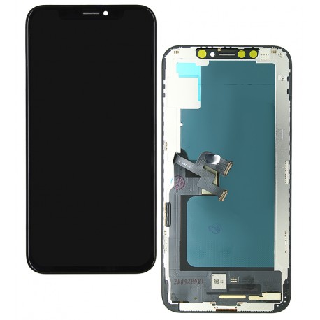 Дисплей для Apple iPhone XS, черный, с сенсорным экраном, с рамкой, (TFT), ZY-IN CELL HD+ Дисплей для Apple iPhone XS, черный, с сенсорным экраном, с рамкой, (TFT), ZY-IN CELL HD+