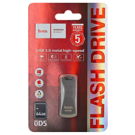 Флешка 64 Gb Hoco UD5, USB 3.0, срібляста