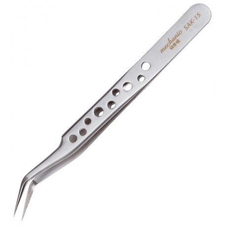 Пінцет монтажний Mechanic SAK-15, вигнутий, 120 мм