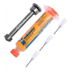 Флюс паста Mechanic MCN-UV10, з штовхачем, для безсвинцевого паяння, безгалогеновий, 10 мл
