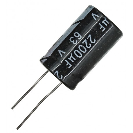 Конденсатор электролитический 2200 uF 63 V, 105°C, d18 h32 (CHONG) Конденсатор электролитический 2200 uF 63 V, 105°C, d18 h32 (CHONG)
