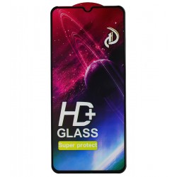 Загартоване захисне скло для Infinix Hot 12i, Tecno Spark 8C, Spark Go (2022), сумісне з чохлами, Full Glue, чорний, клей по всій поверхні