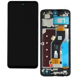 Дисплей для Tecno Spark 20C (BG7), черный, с рамкой, High Quality, TXDI660QCEPX-53