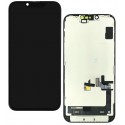 Дисплей для Apple iPhone 16e, чорний, з сенсорним екраном, з рамкою, (TFT), ZY-IN CELL HD+