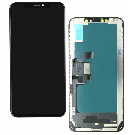 Дисплей для Apple iPhone XS Max, чорний, з сенсорним екраном, з рамкою, (TFT), ZY-IN CELL HD+
