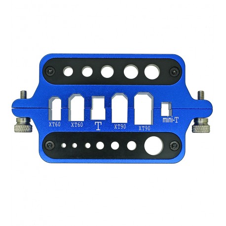 Зажим для пайки конекторів XT60, XT90, T-Plug, синій