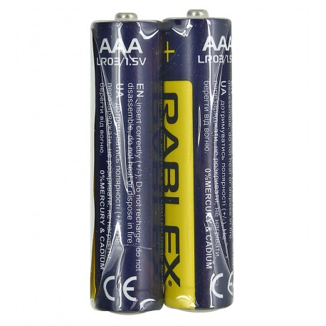 Батарейка Rablex Ultra Plus LR03, AAA, алкалиновая, 2шт.