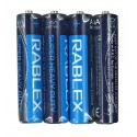 Батарейка Rablex R6P LR03, AAA, солевая, 4шт.