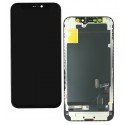 Дисплей для Apple iPhone 12 mini, чорний, з сенсорним екраном, з рамкою, (TFT), ZY-IN CELL HD+