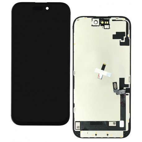 Дисплей для Apple iPhone 16, чорний, з сенсорним екраном, з рамкою, (TFT), ZY-IN CELL HD+ Дисплей для Apple iPhone 16, чорний, з сенсорним екраном, з рамкою, (TFT), ZY-IN CELL HD+