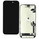 Дисплей для Apple iPhone 16, чорний, з сенсорним екраном, з рамкою, (TFT), ZY-IN CELL HD+