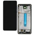 Дисплей для Samsung A736 Galaxy A73 5G, чорний, з рамкою, оригінал (PRC), original glass