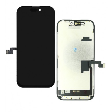 Дисплей для Apple iPhone 16 Pro, чорний, з сенсорним екраном, з рамкою, (TFT), ZY-IN CELL HD+