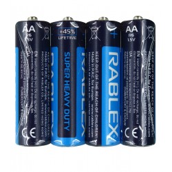 Батарейка Rablex R6P LR6, AA, солевая, 4шт. Батарейка Rablex R6P LR6, AA, солевая, 4шт.