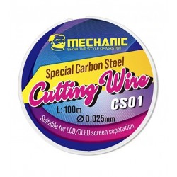 Струна для відклеювання скла Mechanic CS01, 0,025 мм, 100 м Струна для відклеювання скла Mechanic CS01, 0,025 мм, 100 м