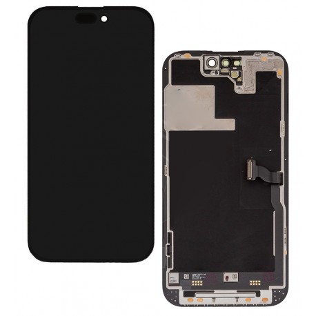 Дисплей для Apple iPhone 14 Pro, чорний, з рамкою, оригінал (переклеєне скло) Дисплей для Apple iPhone 14 Pro, чорний, з рамкою, оригінал (переклеєне скло)