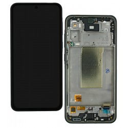 Дисплей для Samsung A366 Galaxy A36 5G (2025), черный, с рамкой, High Quality, (OLED)