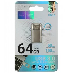 Флешка 64Gb Hoco UD16, USB 3.0, серебристая Флешка 64Gb Hoco UD16, USB 3.0, серебристая