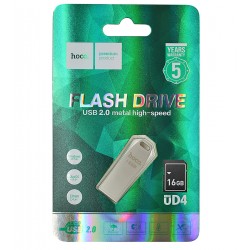 Флешка 16 Gb Hoco UD4, USB 2.0, срібляста