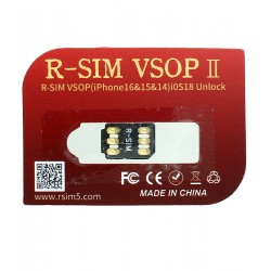R-Sim Vsop II Card - чіп для розблокування iPhone 6-16 Pro Max / iOS 16–18.5 / QPE + IMSI / Підтримка eSIM-обходу SIM-лока