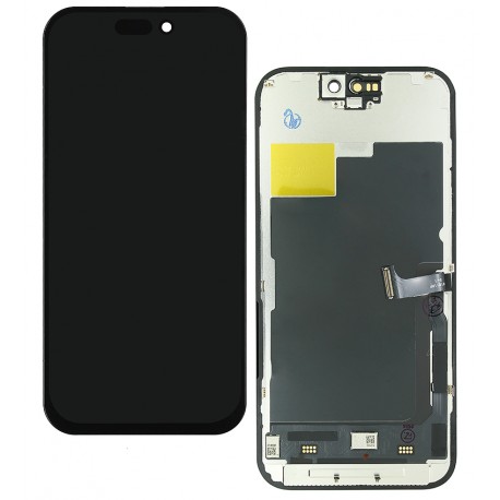 Дисплей для Apple iPhone 15 Pro, чорний, з сенсорним екраном, з рамкою, (TFT), ZY-IN CELL HD+