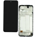 Дисплей для Xiaomi Redmi Note 12S, черный, с рамкой, High quality, (OLED)