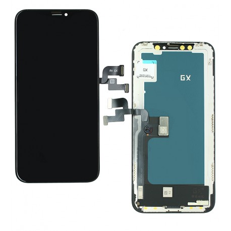 Дисплей для Apple iPhone X, черный, с сенсорным экраном, с рамкой, High quality, GX-IN CELL