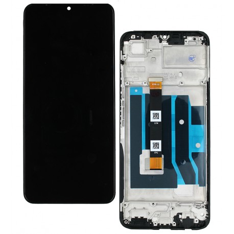 Дисплей для Realme Note 50, чорний, з сенсорним екраном (дисплейний модуль), з рамкою