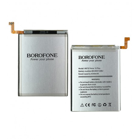 Акумулятор Borofone EB-BN972ABU для Samsung N975F Galaxy Note 10 Plus, Li-ion, 3,85 B, 4300 мАг Акумулятор Borofone EB-BN972ABU для Samsung N975F Galaxy Note 10 Plus, Li-ion, 3,85 B, 4300 мАг