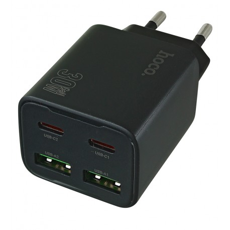 Зарядное устройство Hoco N56 Fundador, 2USB+2Type-C, PD30Вт, черное