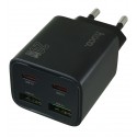 Зарядное устройство Hoco N55 Fundador, 2USB+2Type-C, PD20Вт, черное
