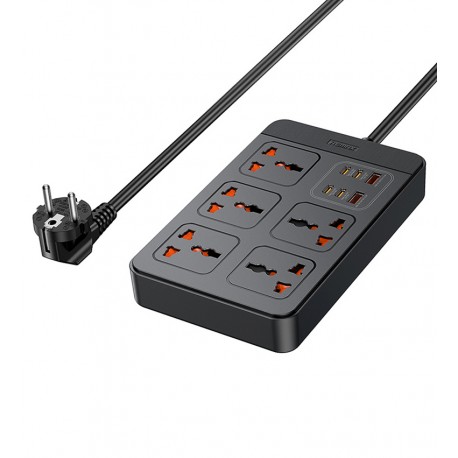 Сетевой удлинитель Remax RP-U195 Kiddy Series, 5 розеток + 2USB + 4Type-C, 30W, 1.5м