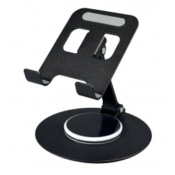 Настільна підставка для телефона Alloy A166 Metal 360, чорна